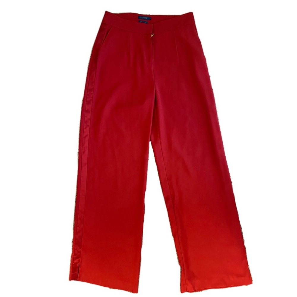 Red High Waisted Trousers